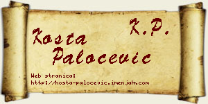 Kosta Paločević vizit kartica